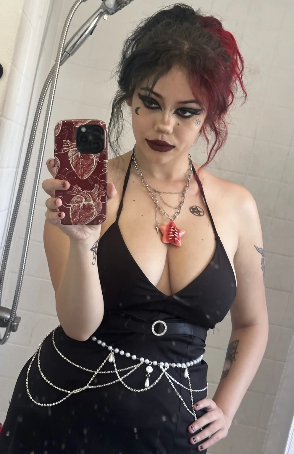 Alternative fashion mirror portrait